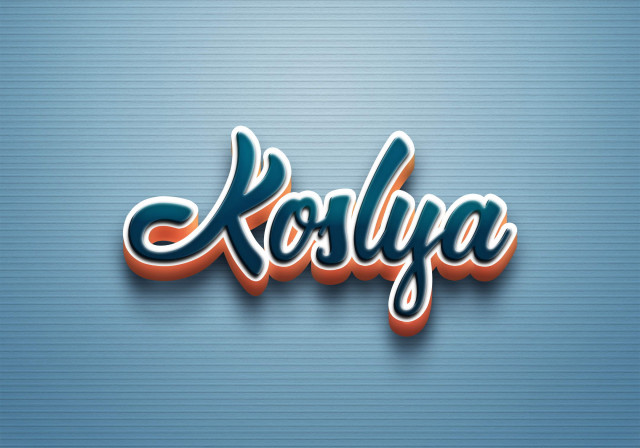 Free photo of Cursive Name DP: Koslya