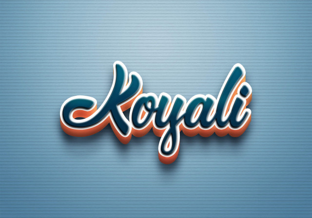 Free photo of Cursive Name DP: Koyali