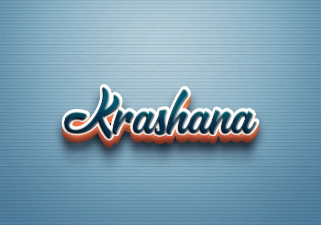 Free photo of Cursive Name DP: Krashana