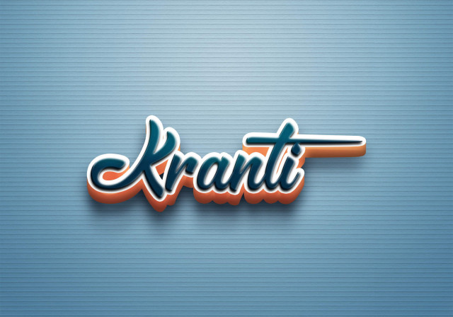 Free photo of Cursive Name DP: Kranti