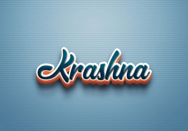 Free photo of Cursive Name DP: Krashna