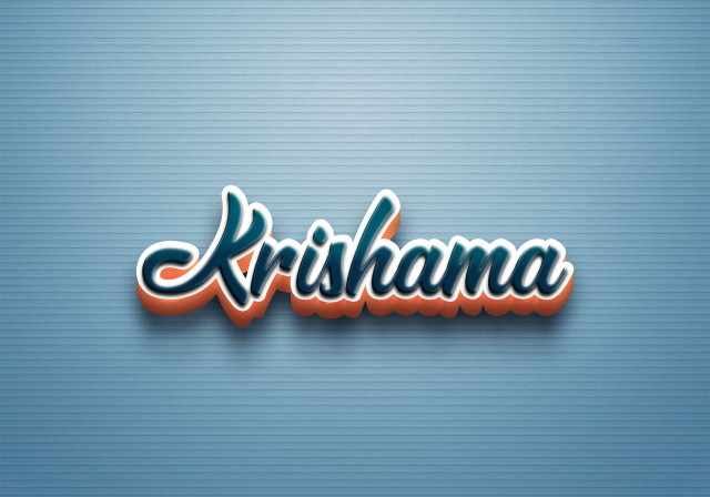 Free photo of Cursive Name DP: Krishama