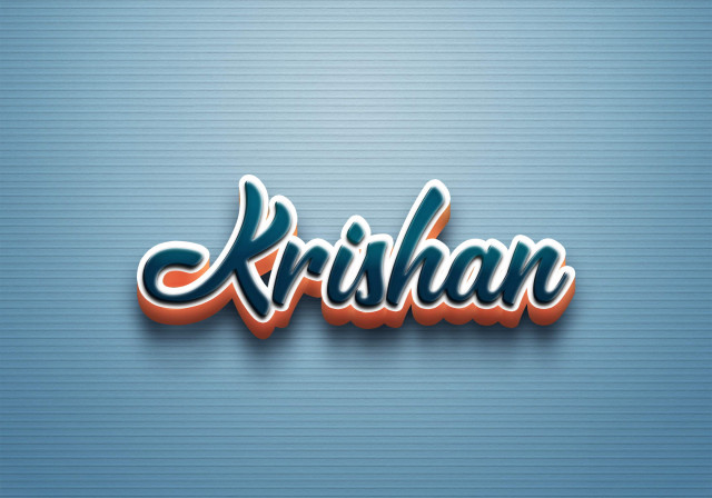 Free photo of Cursive Name DP: Krishan