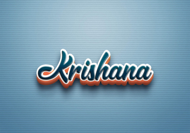 Free photo of Cursive Name DP: Krishana