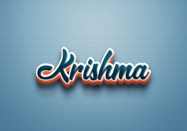 Free photo of Cursive Name DP: Krishma