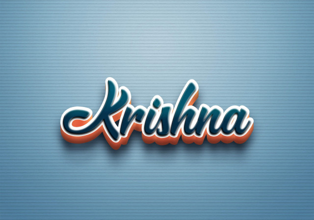 Free photo of Cursive Name DP: Krishna