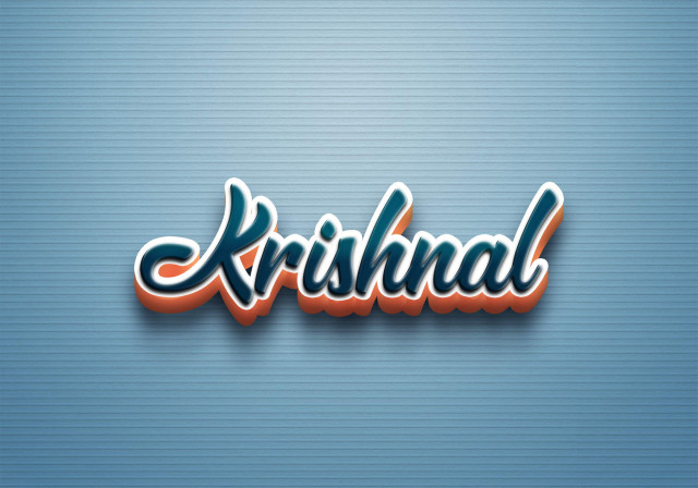 Free photo of Cursive Name DP: Krishnal