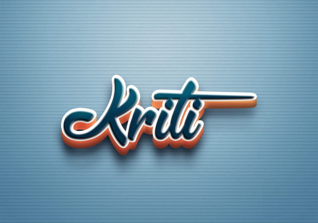 Free photo of Cursive Name DP: Kriti