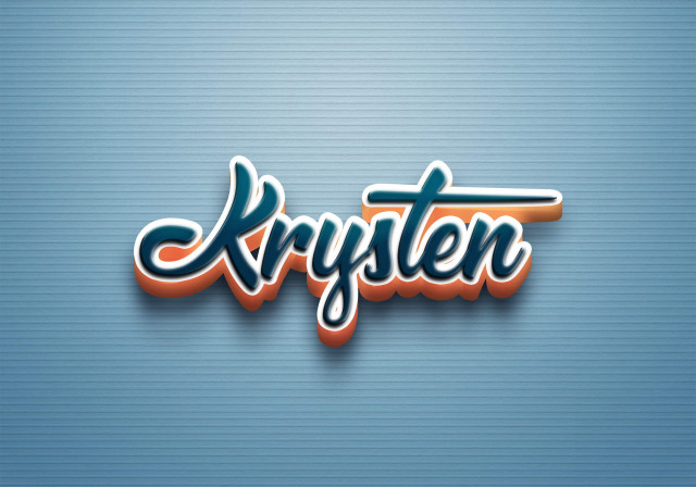 Free photo of Cursive Name DP: Krysten