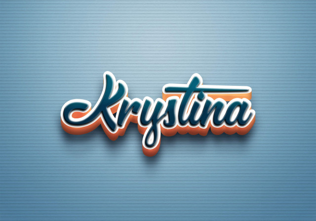 Free photo of Cursive Name DP: Krystina