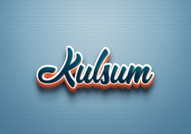 Free photo of Cursive Name DP: Kulsum