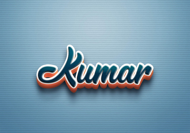 Free photo of Cursive Name DP: Kumar