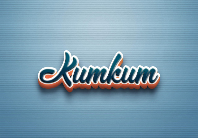 Free photo of Cursive Name DP: Kumkum
