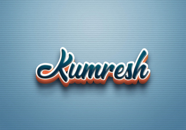 Free photo of Cursive Name DP: Kumresh