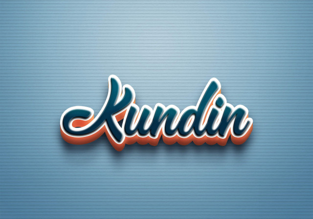 Free photo of Cursive Name DP: Kundin