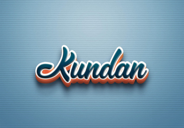 Free photo of Cursive Name DP: Kundan