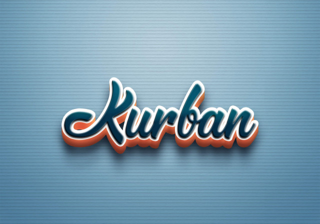 Free photo of Cursive Name DP: Kurban