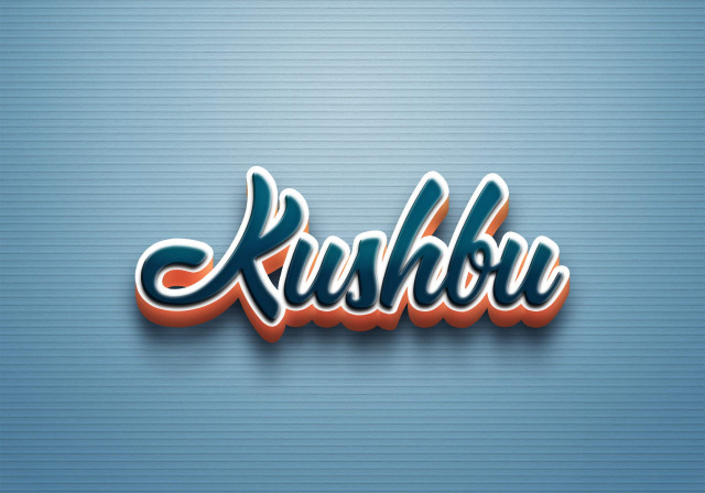 Free photo of Cursive Name DP: Kushbu