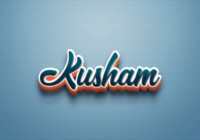 Free photo of Cursive Name DP: Kusham