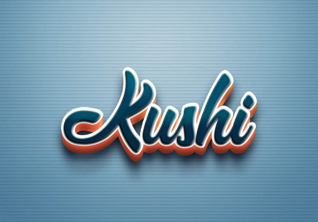 Free photo of Cursive Name DP: Kushi