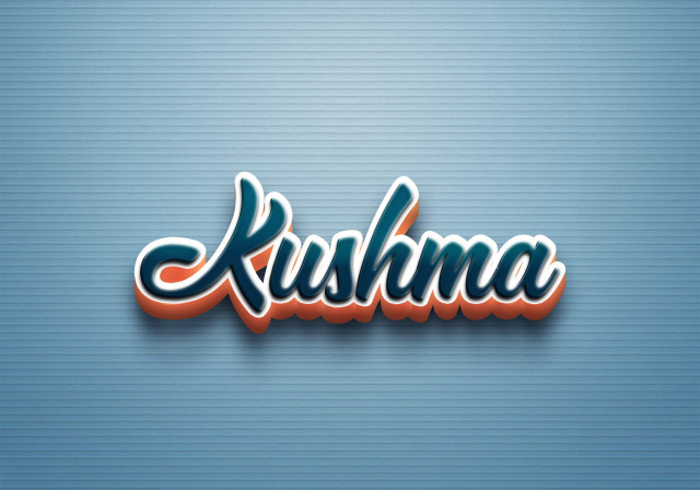 Free photo of Cursive Name DP: Kushma