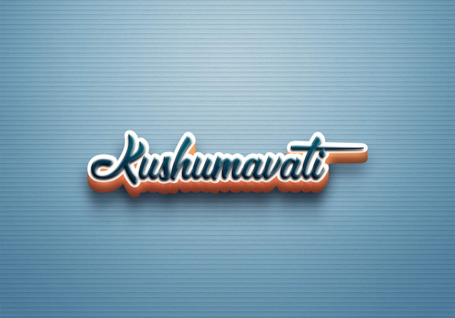 Free photo of Cursive Name DP: Kushumavati