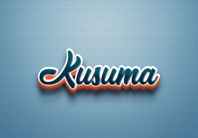 Free photo of Cursive Name DP: Kusuma