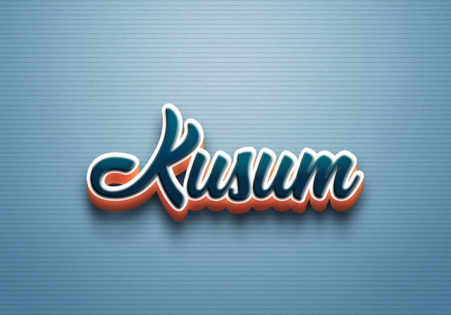 Free photo of Cursive Name DP: Kusum