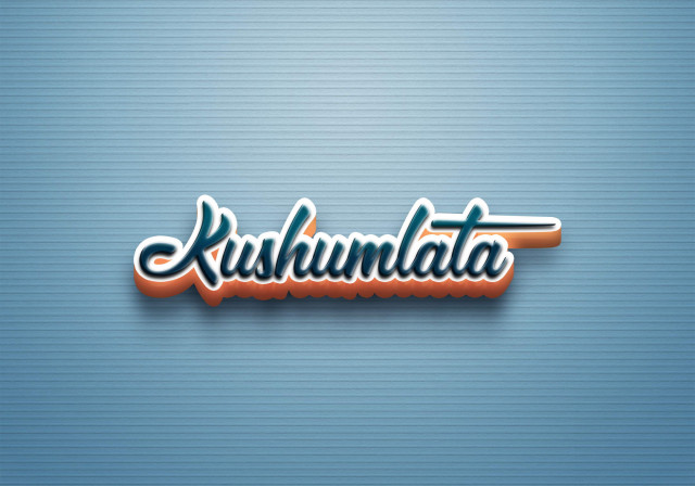 Free photo of Cursive Name DP: Kushumlata