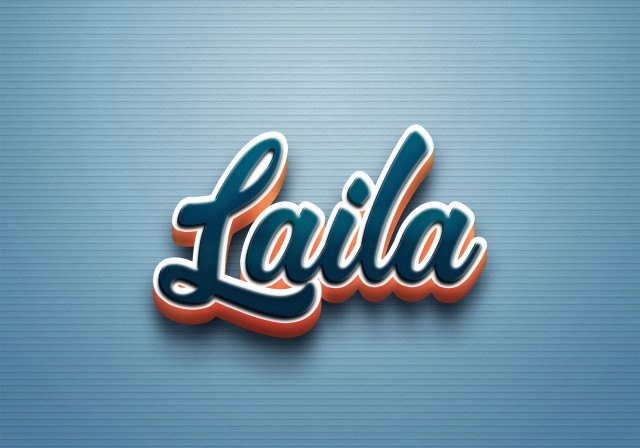 Free photo of Cursive Name DP: Laila