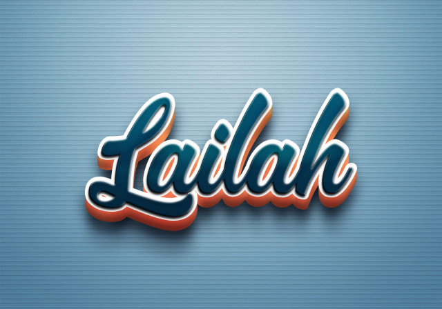 Free photo of Cursive Name DP: Lailah