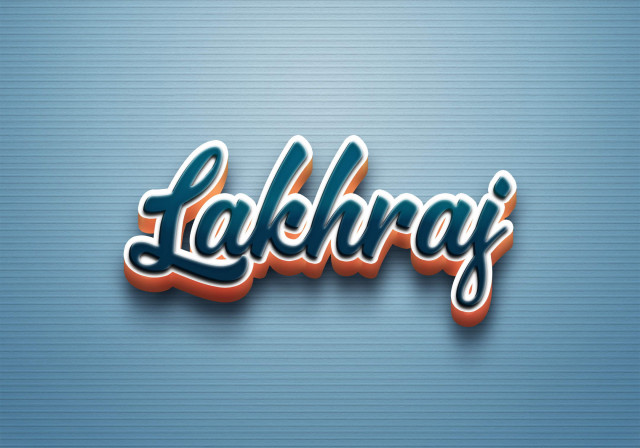 Free photo of Cursive Name DP: Lakhraj