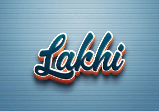 Free photo of Cursive Name DP: Lakhi