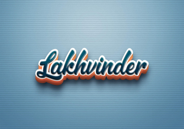 Free photo of Cursive Name DP: Lakhvinder