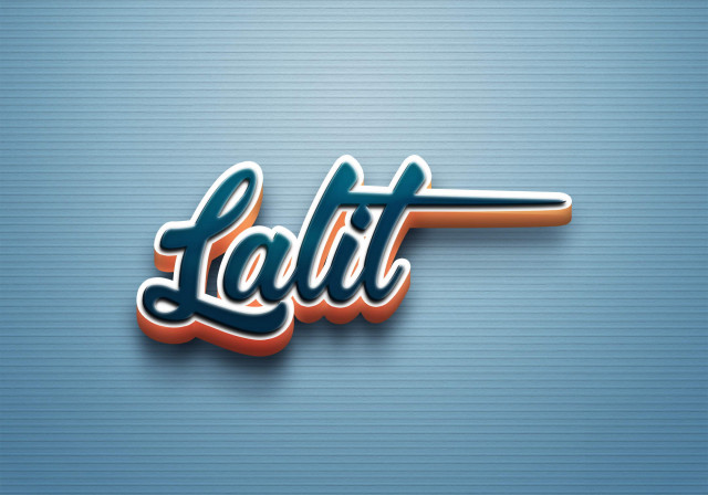 Free photo of Cursive Name DP: Lalit