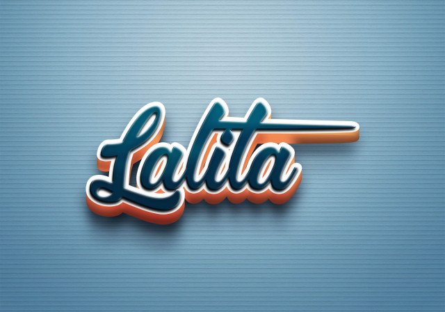 Free photo of Cursive Name DP: Lalita