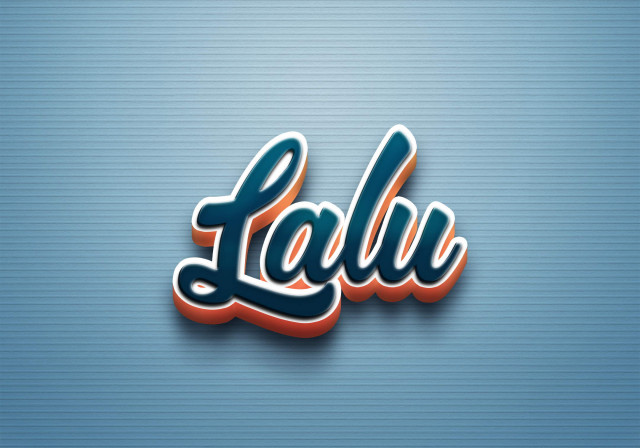 Free photo of Cursive Name DP: Lalu