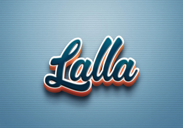 Free photo of Cursive Name DP: Lalla