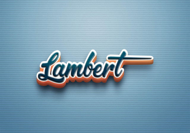 Free photo of Cursive Name DP: Lambert