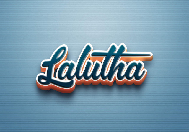 Free photo of Cursive Name DP: Lalutha