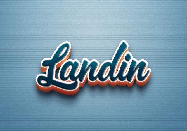 Free photo of Cursive Name DP: Landin