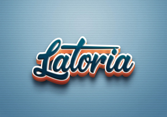 Free photo of Cursive Name DP: Latoria