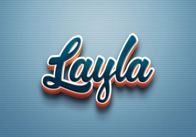 Free photo of Cursive Name DP: Layla