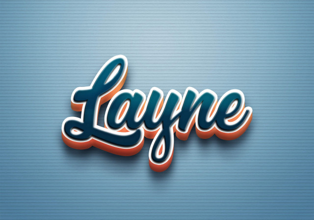 Free photo of Cursive Name DP: Layne