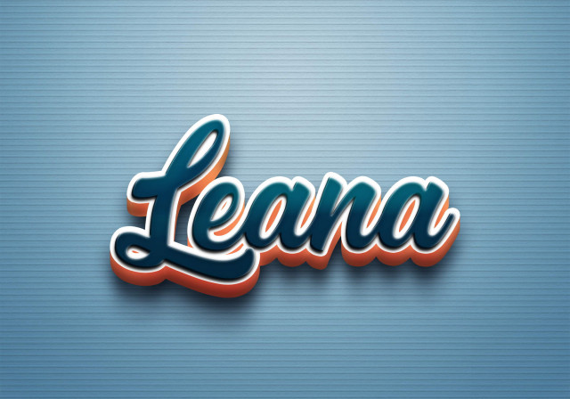 Free photo of Cursive Name DP: Leana