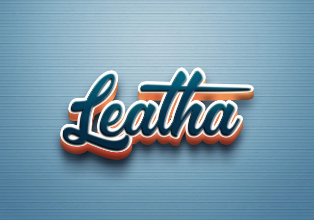 Free photo of Cursive Name DP: Leatha