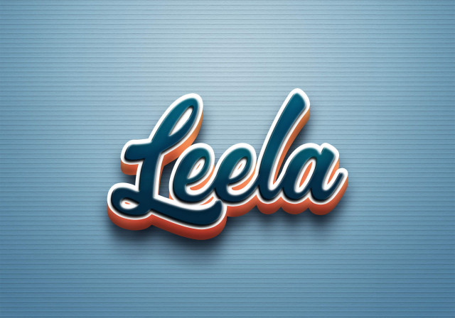 Free photo of Cursive Name DP: Leela