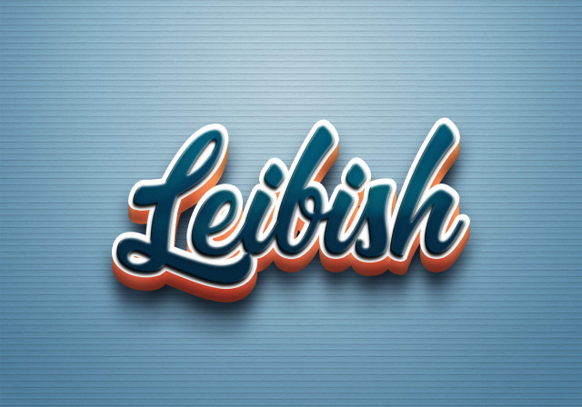 Free photo of Cursive Name DP: Leibish