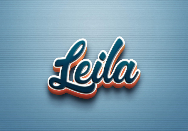 Free photo of Cursive Name DP: Leila