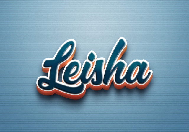 Free photo of Cursive Name DP: Leisha